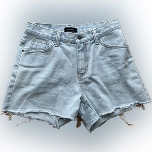 Raw Hem Denim Shorts - Size S